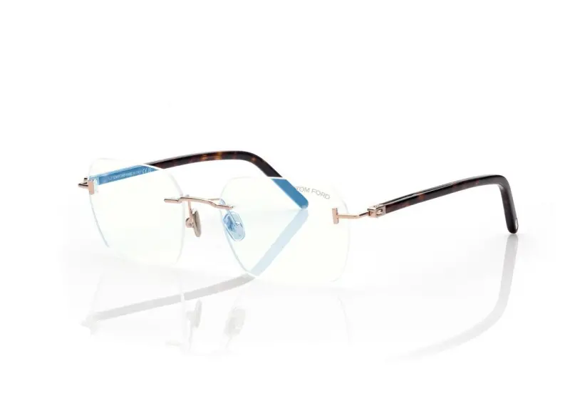 BLUE BLOCK RECTANGULAR OPTICALS GOLD online